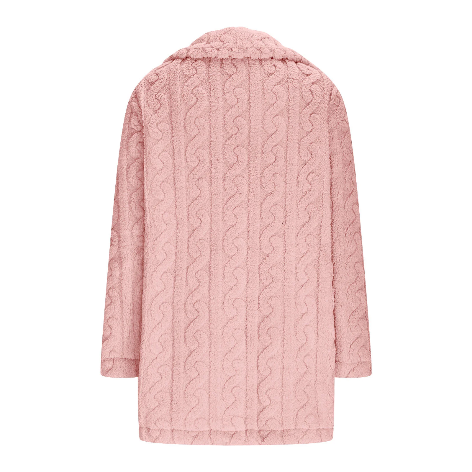 Women's Winter Outerwear Casual Plain Long Sleeve Fleece Coat