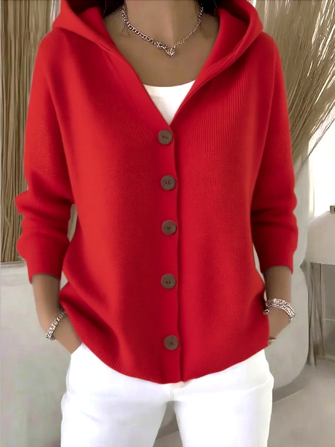 Women Floral Long Sleeve Hoodie Casual Spring/Fall Cardigan Outerwear