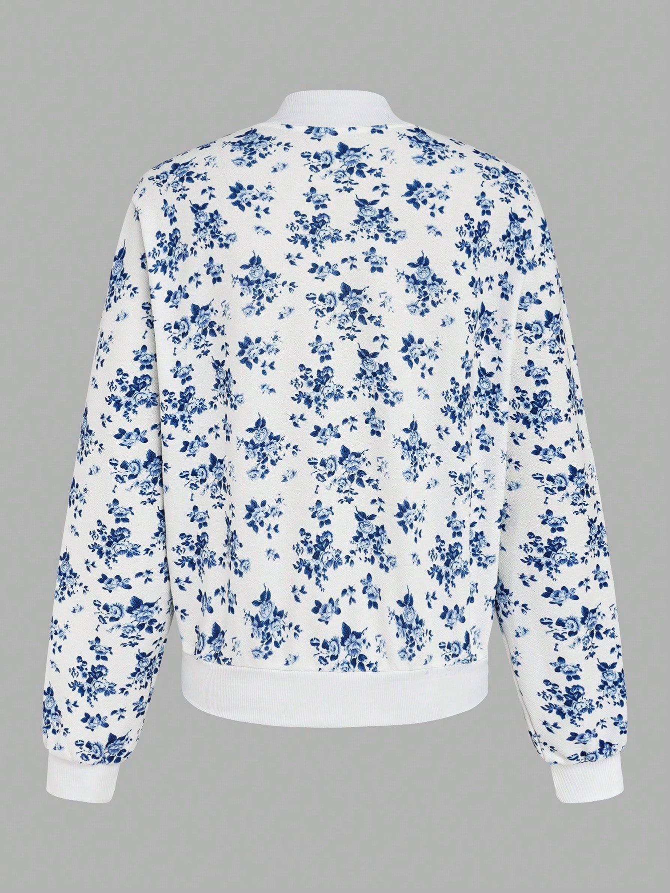 Women Spring/Fall Outerwear Vintage Printing Floral Long Sleeve Jacket