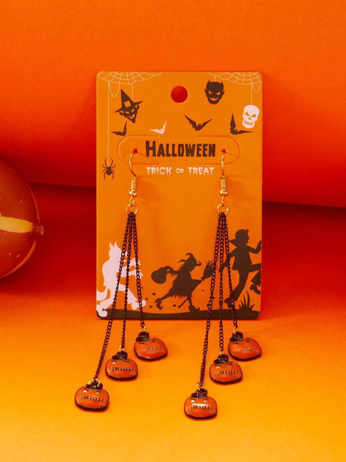 Halloween Tassel Spider Earrings Fashion Retro Halloween Star Moon Crystal Earrings