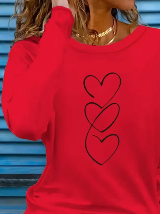 Women Christmas Long Sleeve Tee T-shirt Crew Neck Printing Casual Spring/Fall Graphic Tee Top