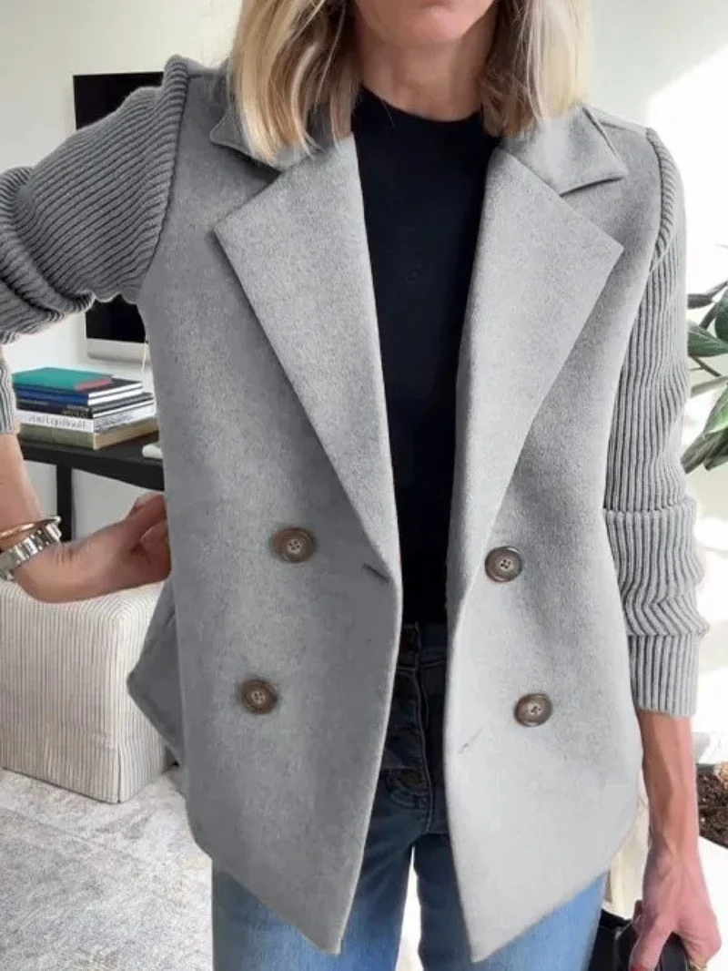 Women's Plain Winter Outerwear Casual Split Joint Mid-long Shawl Collar Overcoat