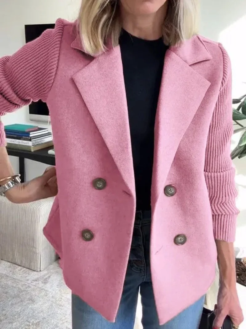 Women's Plain Winter Outerwear Casual Split Joint Mid-long Shawl Collar Overcoat