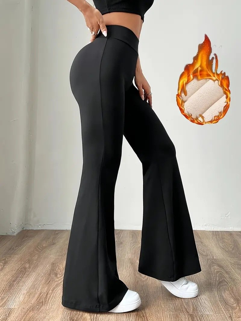 Women Plain Long Elastic Waist Pants Casual Spring/Fall Trousers