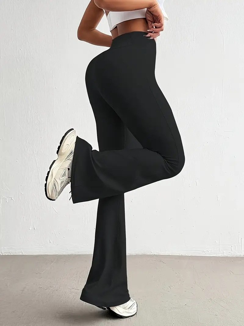 Women Plain Long Elastic Waist Pants Casual Spring/Fall Trousers