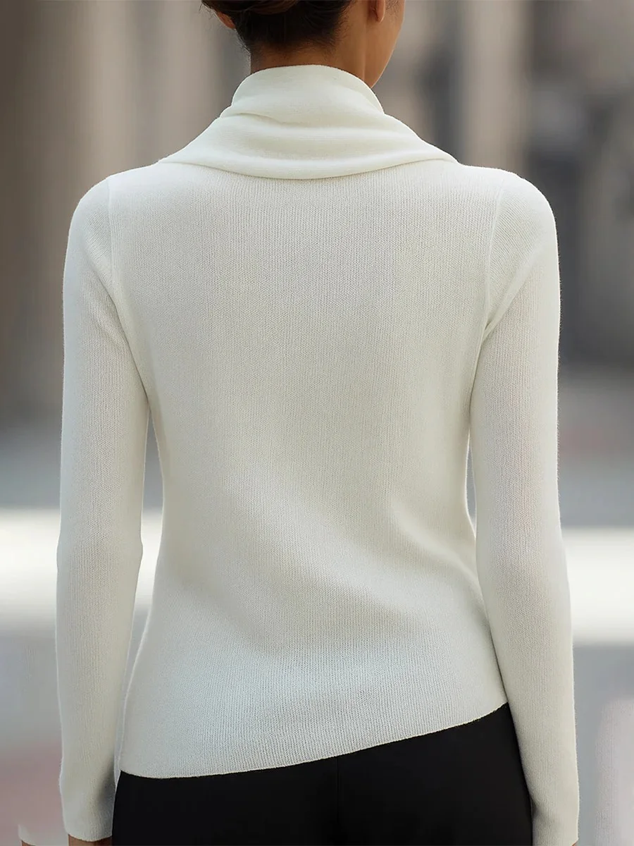 Plain Regular Fit Simple Knit Top