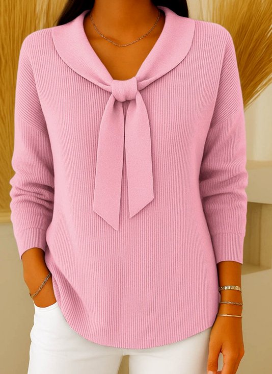 Women Plain Spring/Fall Casual Long Sleeve V Neck Cotton Sweater