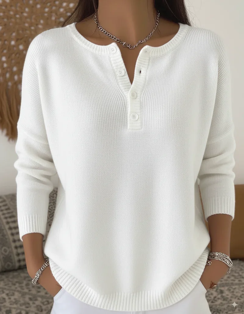 Women Plain Printing Spring/Fall Casual Long Sleeve Crew Neck Sweater