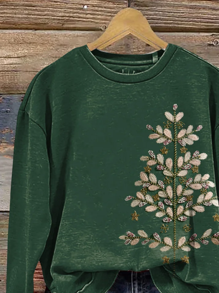 Women Floral Crew Neck Printing Casual Spring/Fall Long Sleeve Sweatshirt