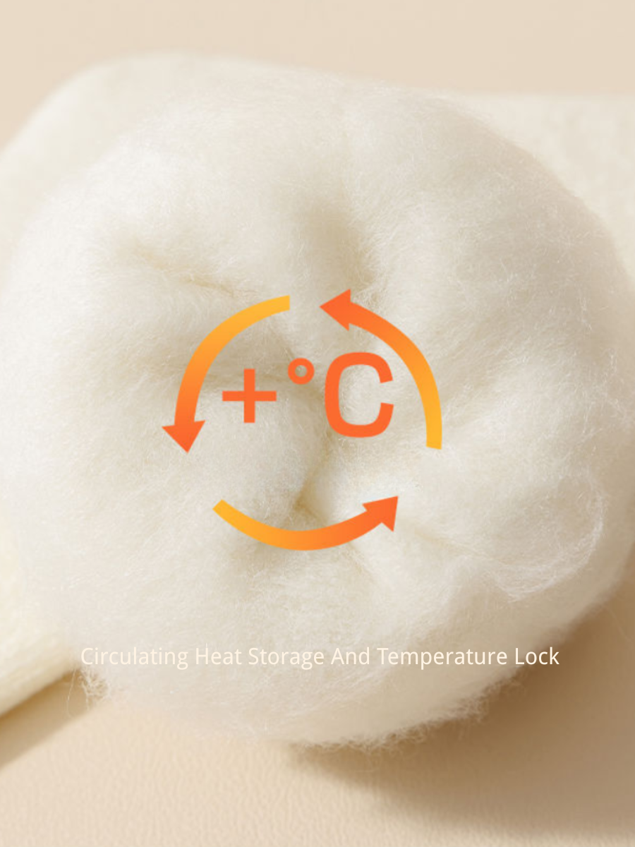 Winter Fleece-lined Thick Wool And Cashmere Warm Mid-calf Cotton Socks