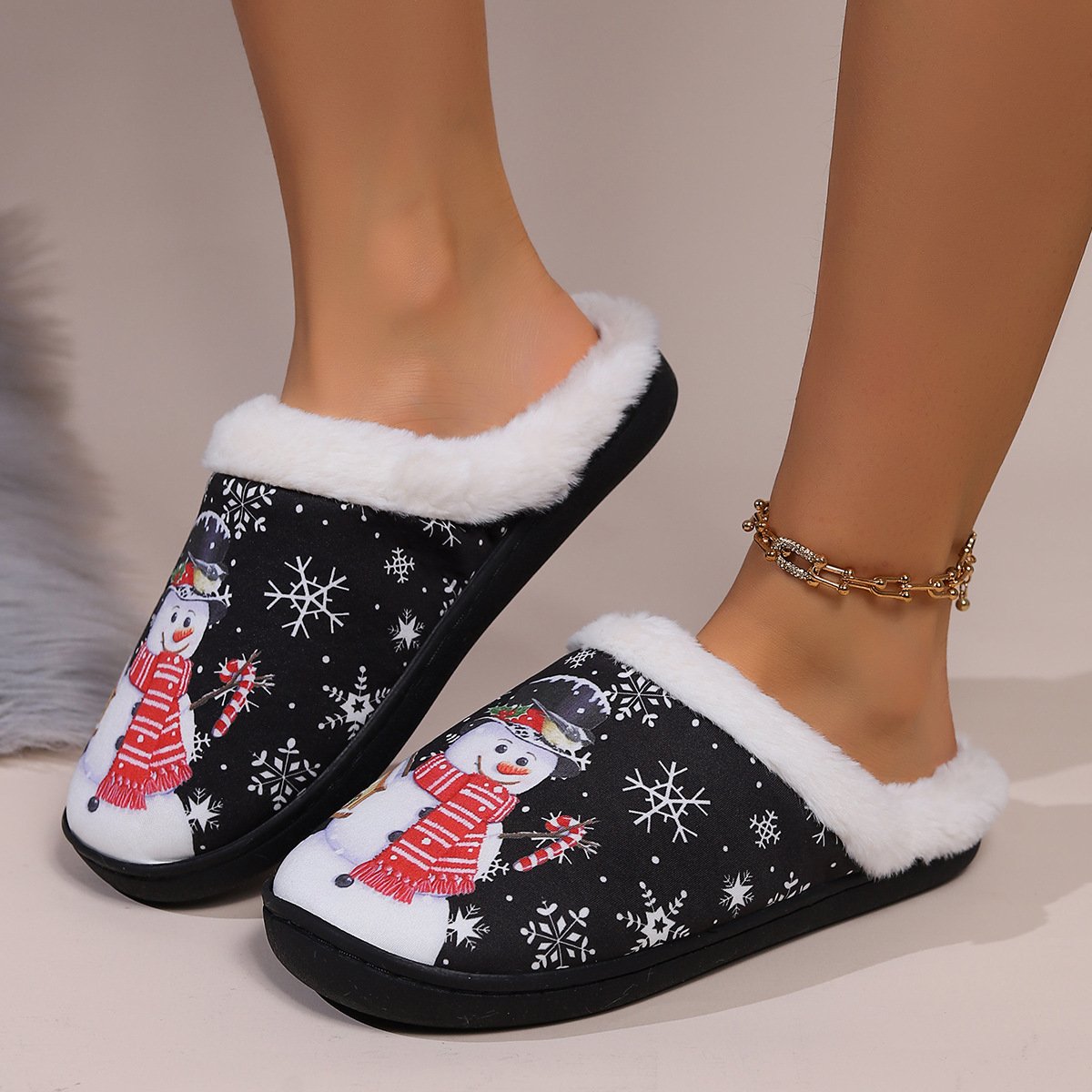 Christmas Cotton All Season House Slippers