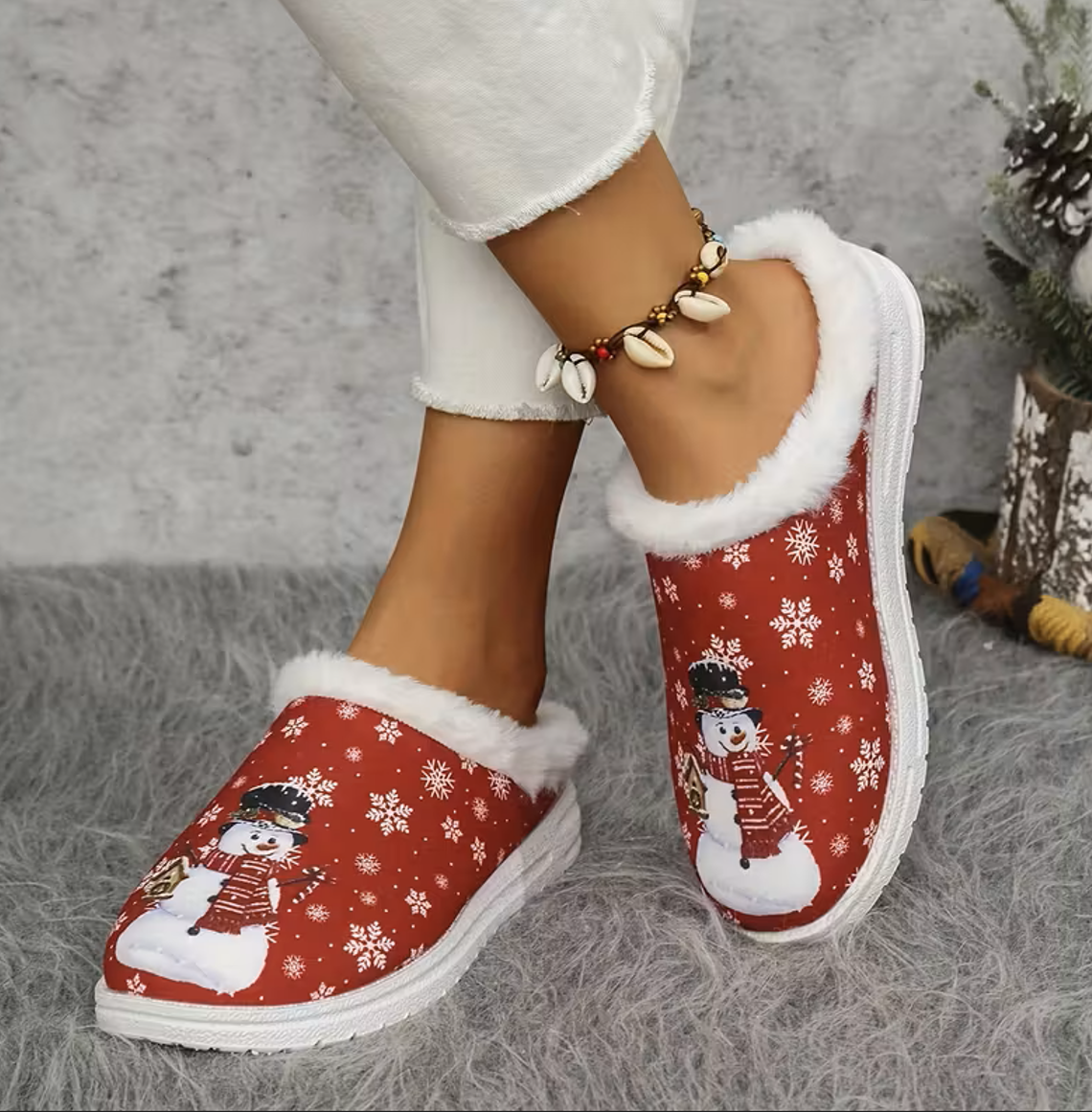 Christmas Cotton All Season House Slippers