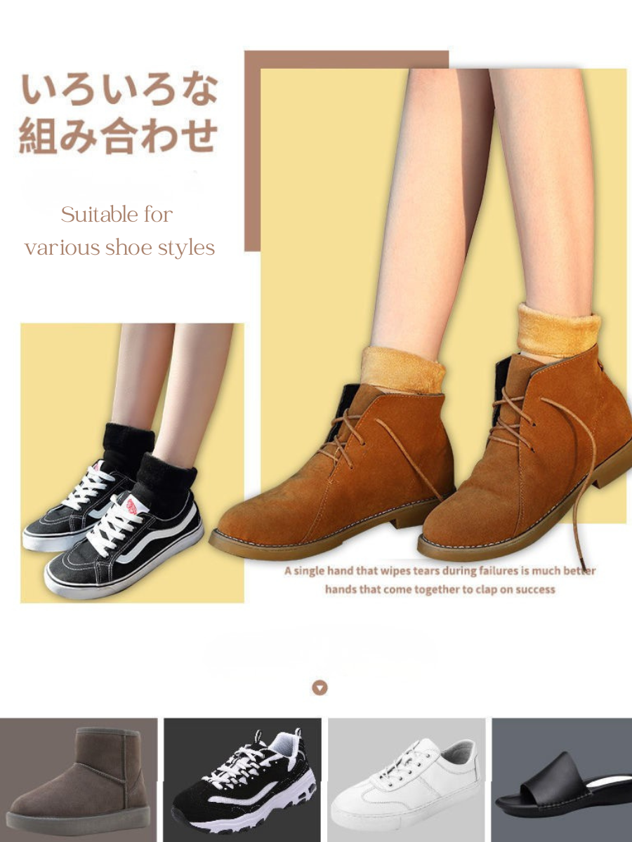 Women's Warm Heat-retaining And Cold-resistant Snow Socks -20°c Fleece-lined Thickened Floor Socks Autumn And Winter Cold-proof Self-heating Flesh-colored Mid-calf Socks