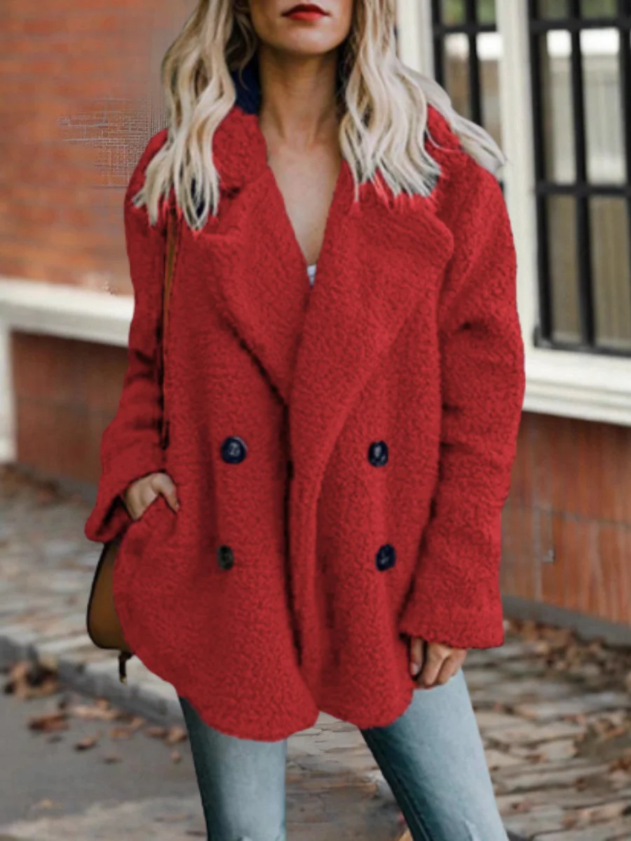 Women Spring/Fall Outerwear Vintage Split Joint Plain Long Sleeve Stand Collar Jacket