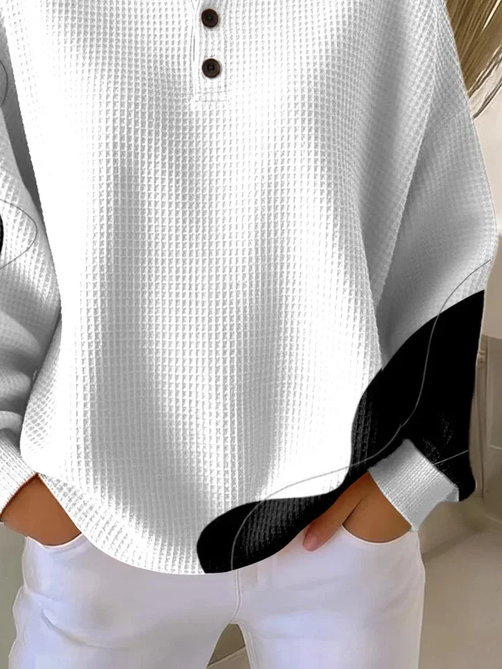 Women Abstract Crew Neck Printing Casual Spring/Fall Long Sleeve ...