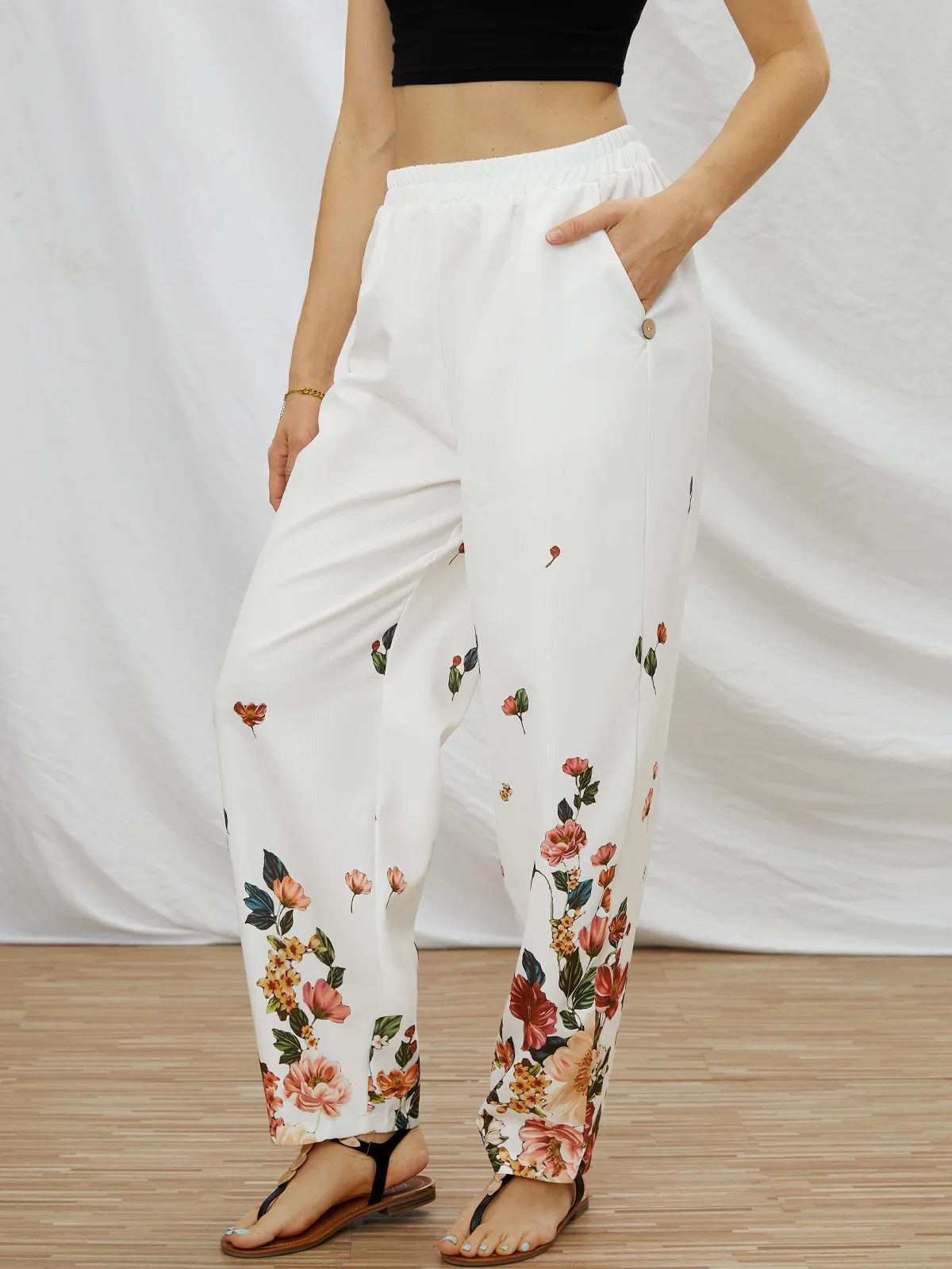 JFN Floral Casual Pants | justfashionnow