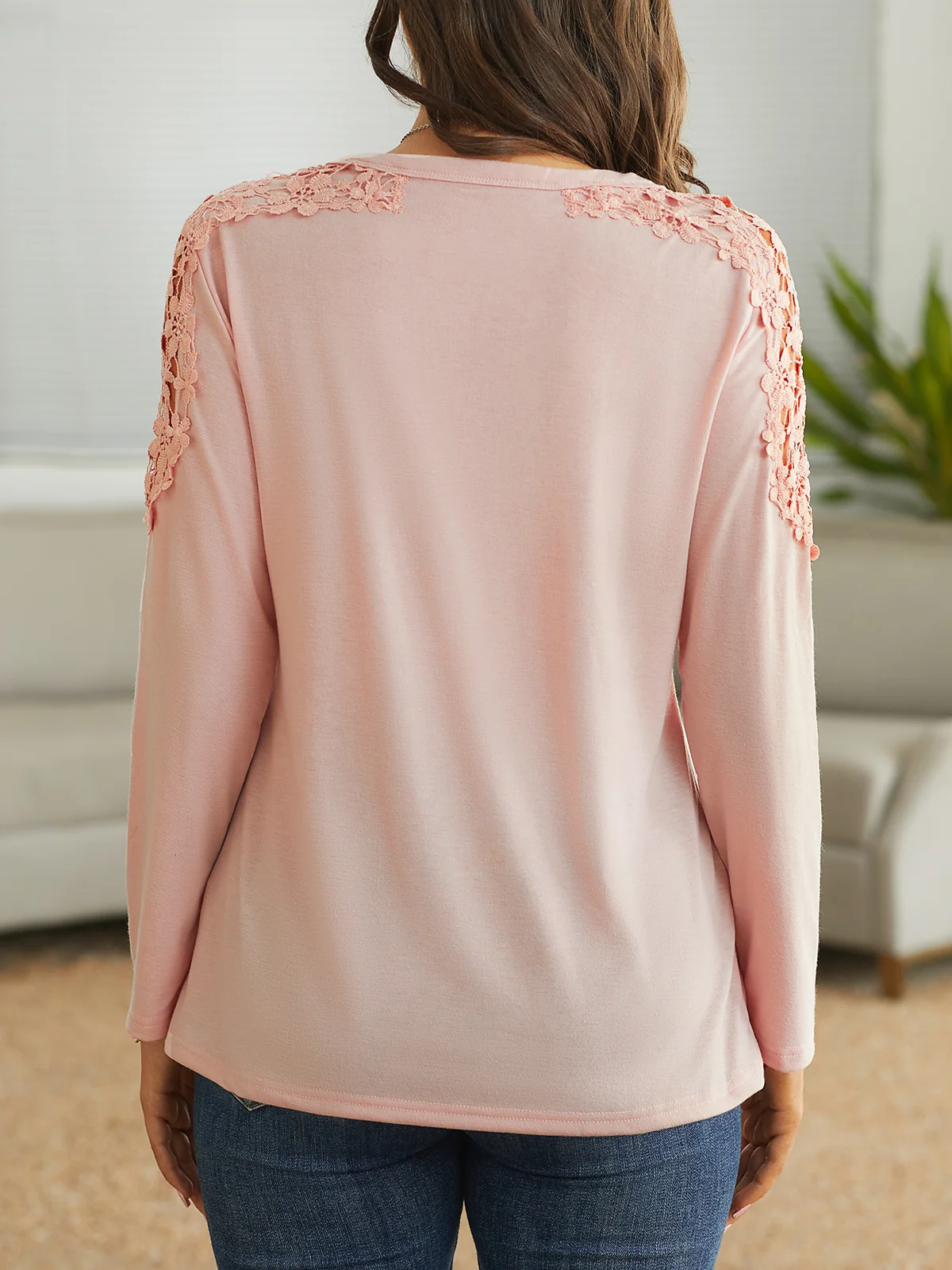 Crew Neck Long Sleeve Top