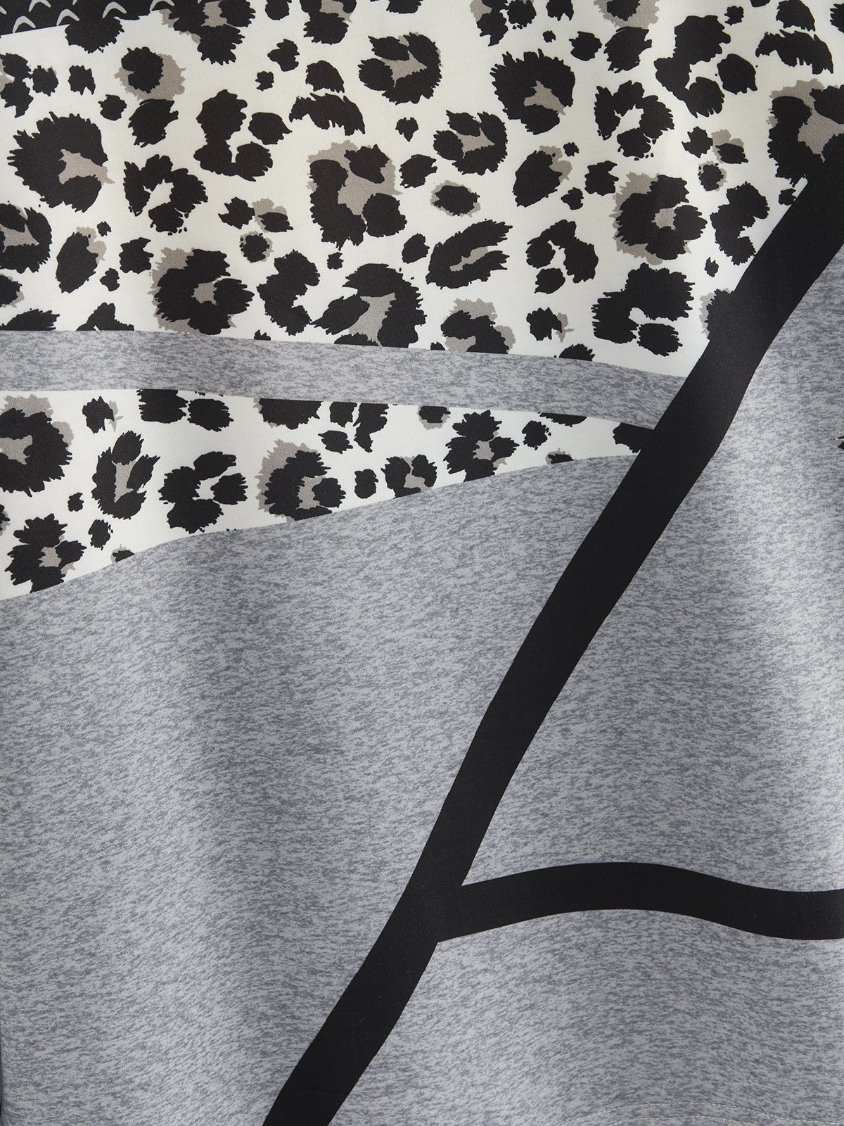 Women's Trendy Fashion Leopard Print Long Sleeve Shirt Crewneck Top Temperament Commuter Pullover Top