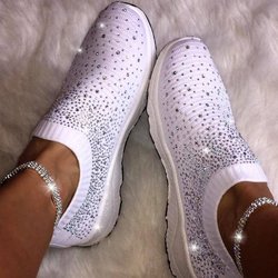 women muffin rhinestone new crystal platform sneakers