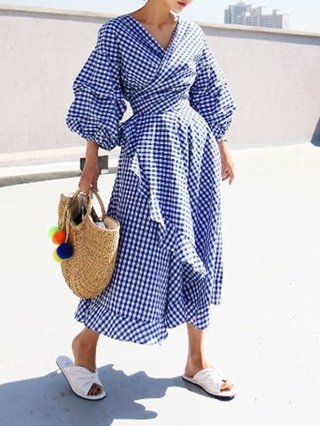 checkered summer dress