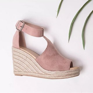 espadrille wedges adjustable buckle sandals