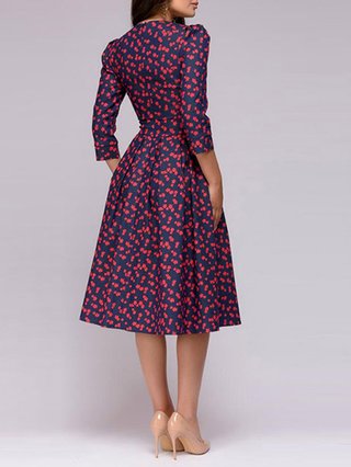 Justfashionnow Party Dresses Floral Dresses Daily A Line Crew Neck