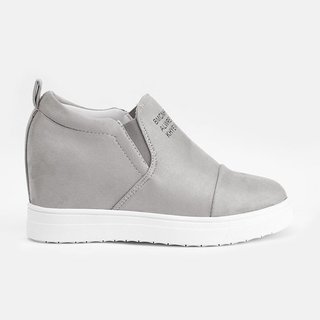 faux suede wedge heel sneakers