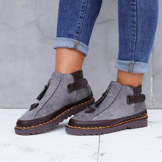 chelsea platform flat bottom martin ankle boots