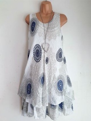 Justfashionnow Sundress Casual Dresses Daily Swing Scoop Neckline