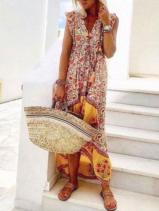 womens yellow summer dresses