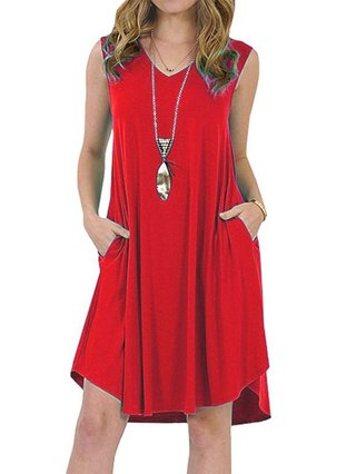 plus size sleeveless shirt dress