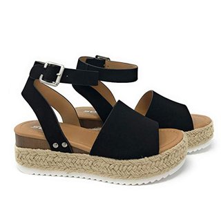 leopard espadrilles flatform wedge buckle open toe sandals