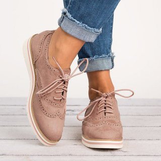 womens leather casual lace up shoes