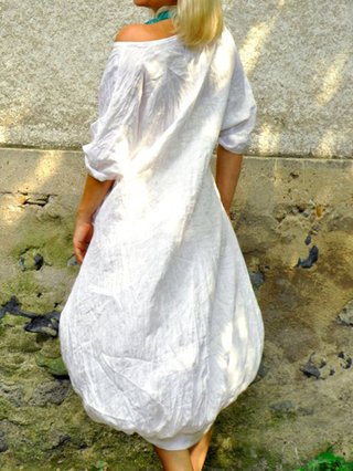 Justfashionnow Summer Dresses 1 Casual Dresses High Low One Shoulder Casual Balloon Sleeve Pockets Dresses