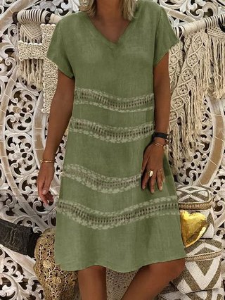 Justfashionnow Shirt Dress 1 Casual Dresses Daily Shift V Neck