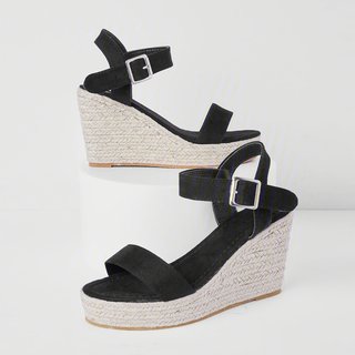 espadrille wedges adjustable buckle sandals