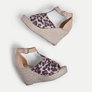 espadrille wedges adjustable buckle sandals