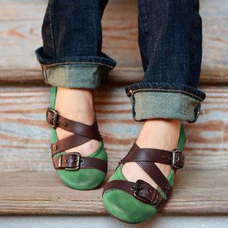 Justfashionnow Flats Round Toe Red Casual Flats