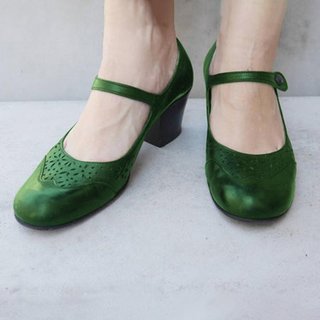 green mary janes