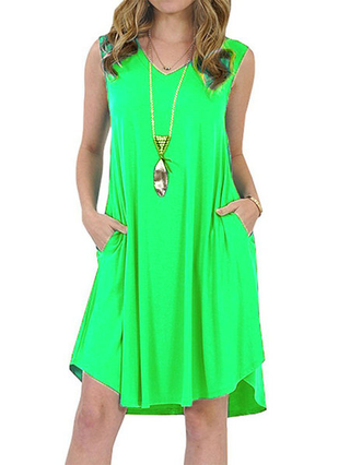 v neck t shirt dress with pockets