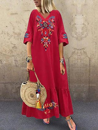 Justfashionnow Summer Dresses 1 Floral Dresses V Neck Short Sleeve