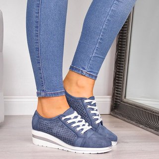 wedge heel casual sneakers