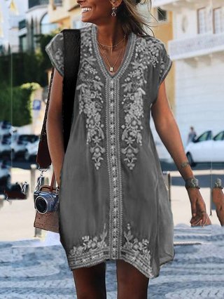 Justfashionnow Summer Dresses 1 Shirt Dress Daily Shift V Neck