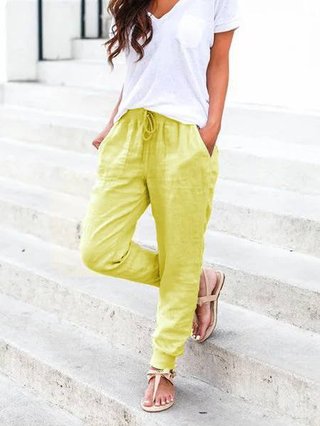 Solid Linen Pants Justfashionnow Com