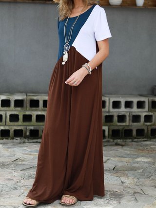 Justfashionnow Summer Dresses Shirt Dress Holiday Shift Crew Neck