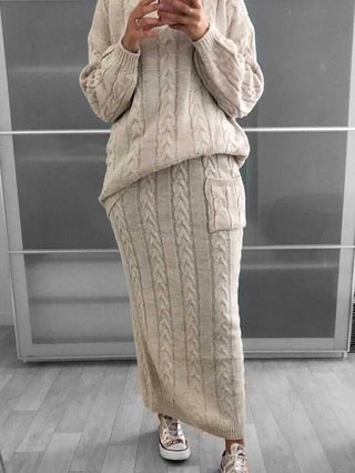 plus size two piece dress set