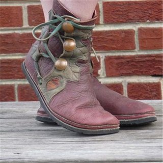 Justfashionnow Boots Black Flat Heel Round Toe Casual Boots