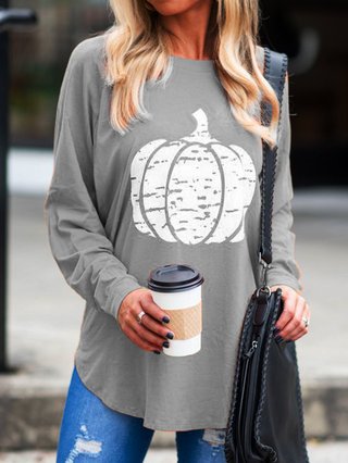 Casual Abstract Long Sleeve T Shirts Justfashionnow Com