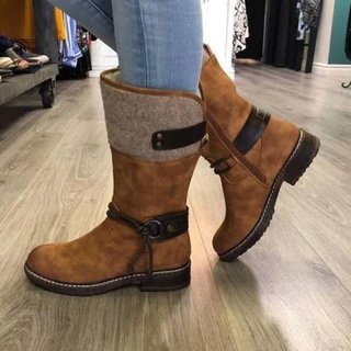 mid calf boots low heel