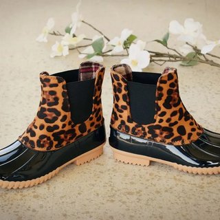 two tone duck boots